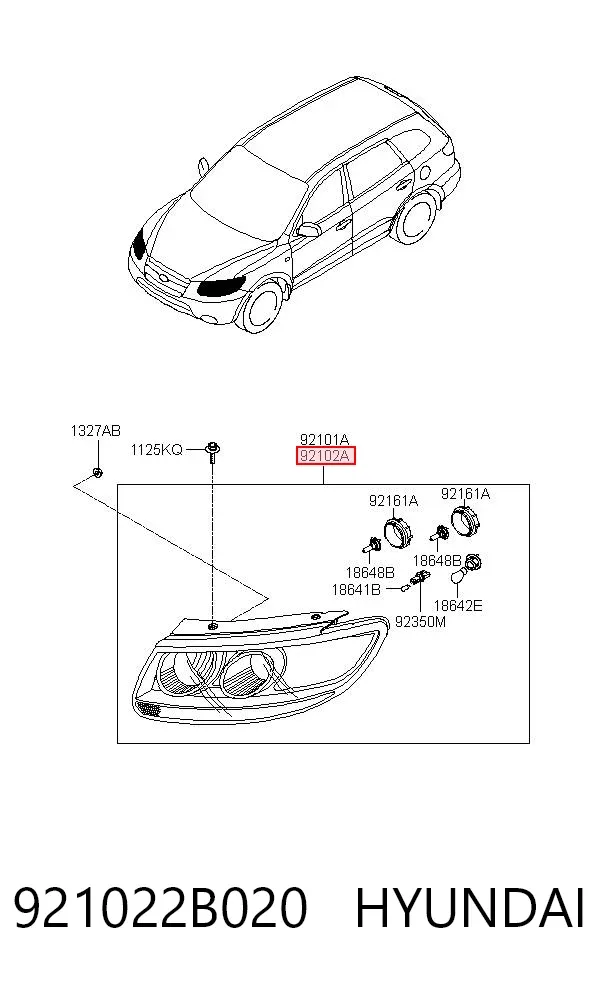 Фара права Hyundai Santa Fe II