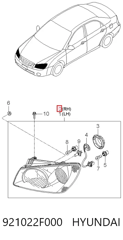 Фара права KIA Cerato I