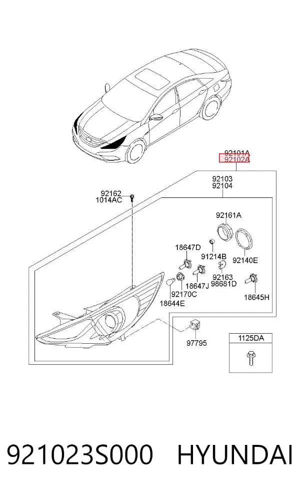 Фара права Hyundai Sonata VI