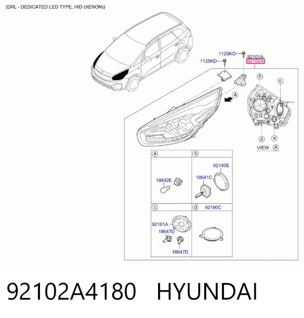 Фара права 92102A4180 Hyundai/Kia