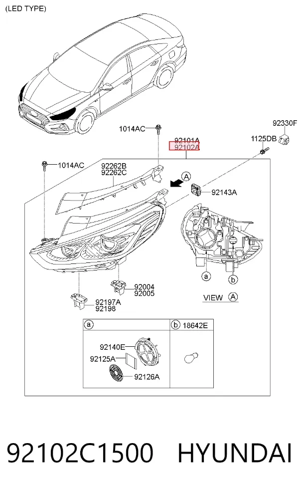 Фара права 92102C1500 Hyundai/Kia