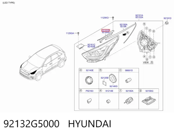 Кронштейн (адаптер) кріплення фари передньої 92132G5000 Hyundai/Kia