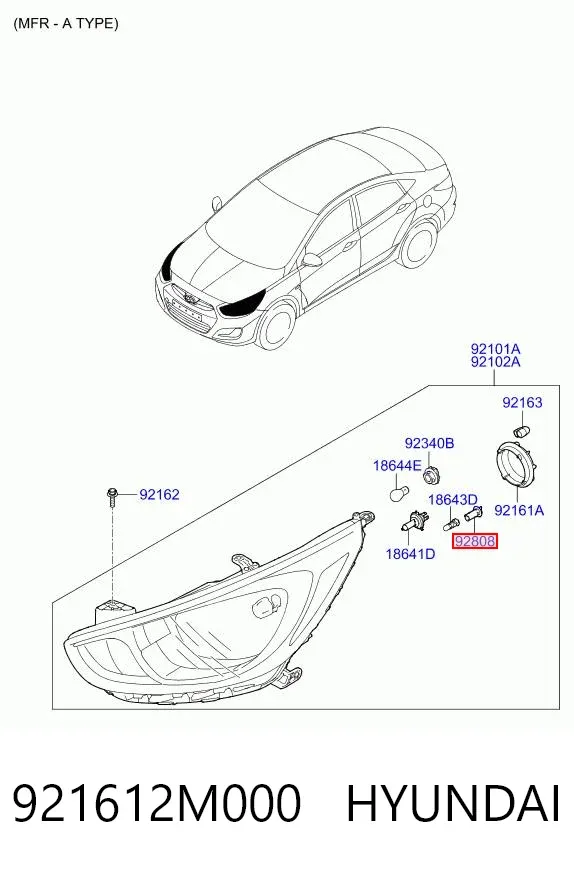  921612M000 Hyundai/Kia