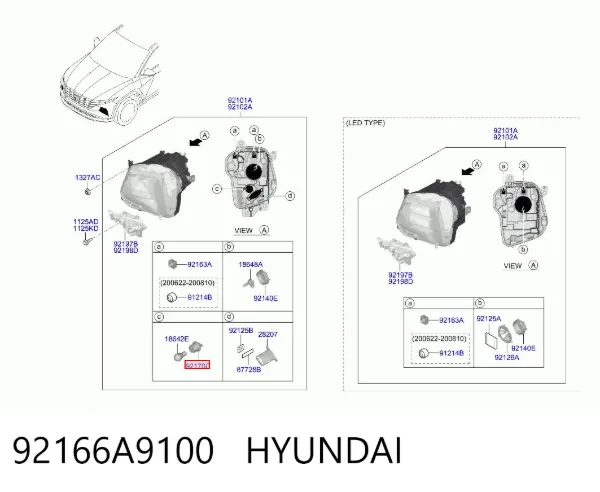  92166A9100 Hyundai/Kia
