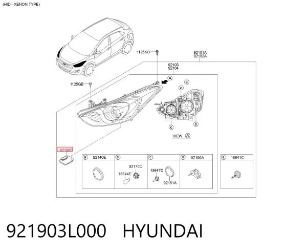 Ксенон, блок керування 921903L000 Hyundai/Kia