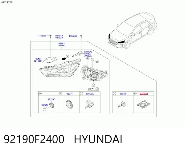  92190F2400 Hyundai/Kia