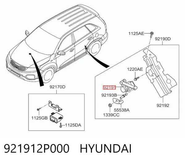 921912P000 Hyundai/Kia
