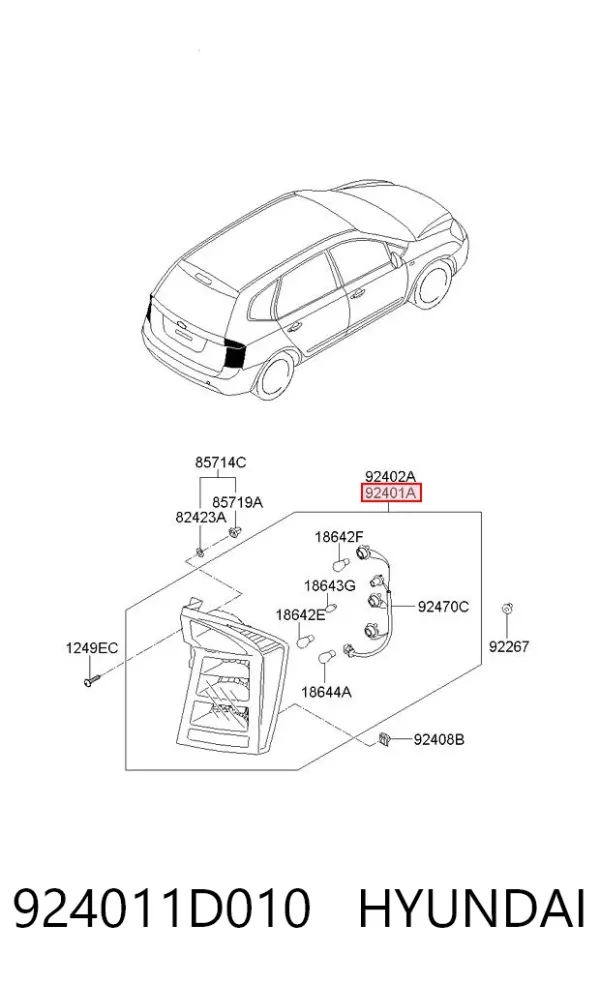 Лівий стоп KIA Carens II