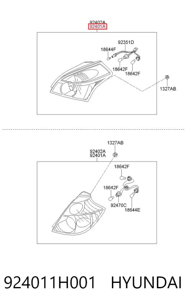 Лівий стоп 924011H001 Hyundai/Kia