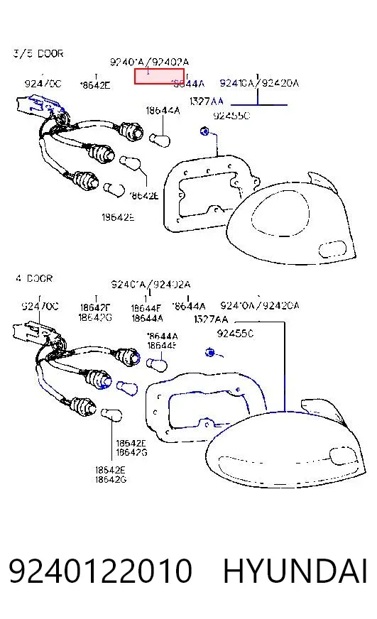 Лівий стоп 9240122010 Hyundai/Kia
