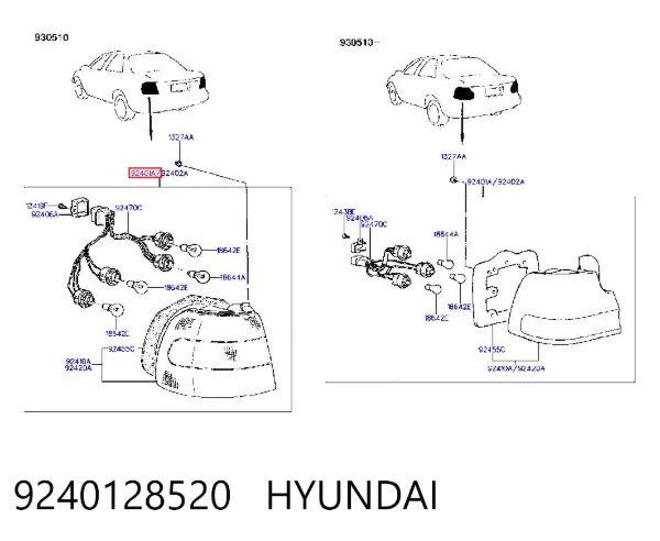 Лівий стоп Hyundai Lantra I