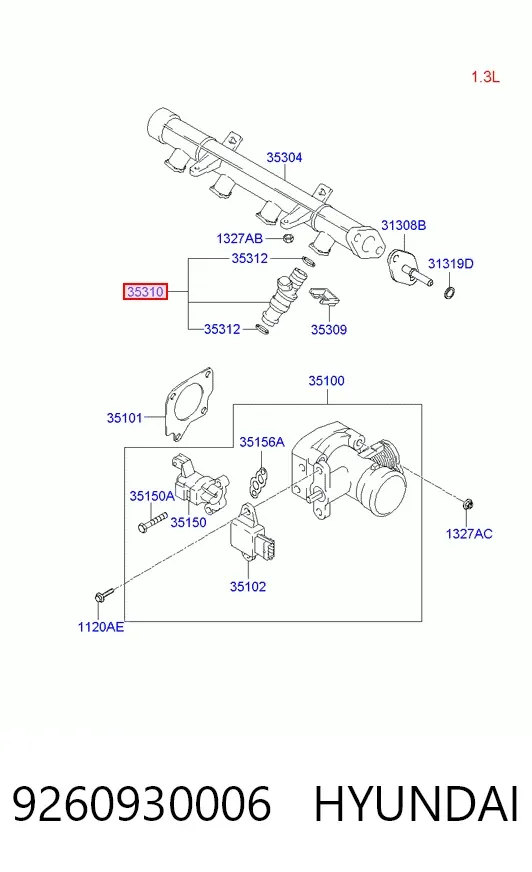 Паливні форсунки 9260930006 Hyundai/Kia