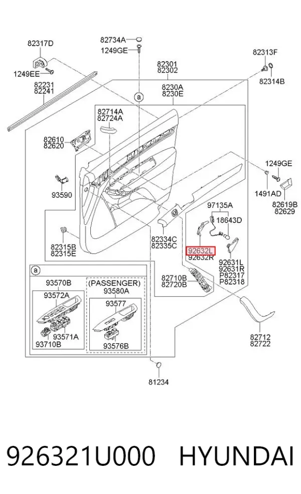  926321U000 Hyundai/Kia
