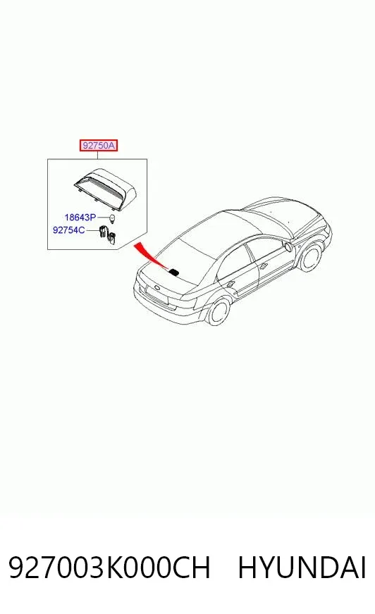 Задній стоп Hyundai Sonata V