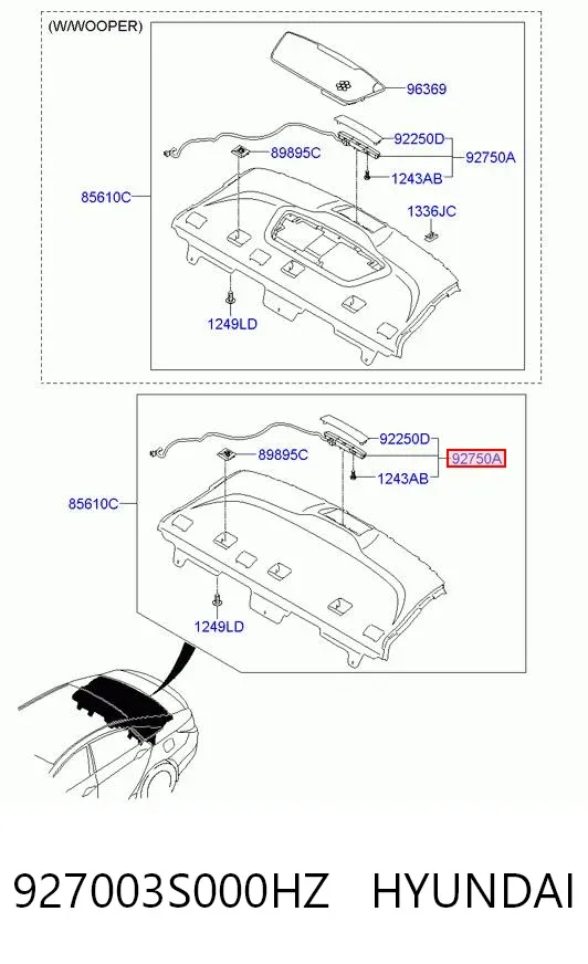 Задній стоп 927003S000HZ Hyundai/Kia