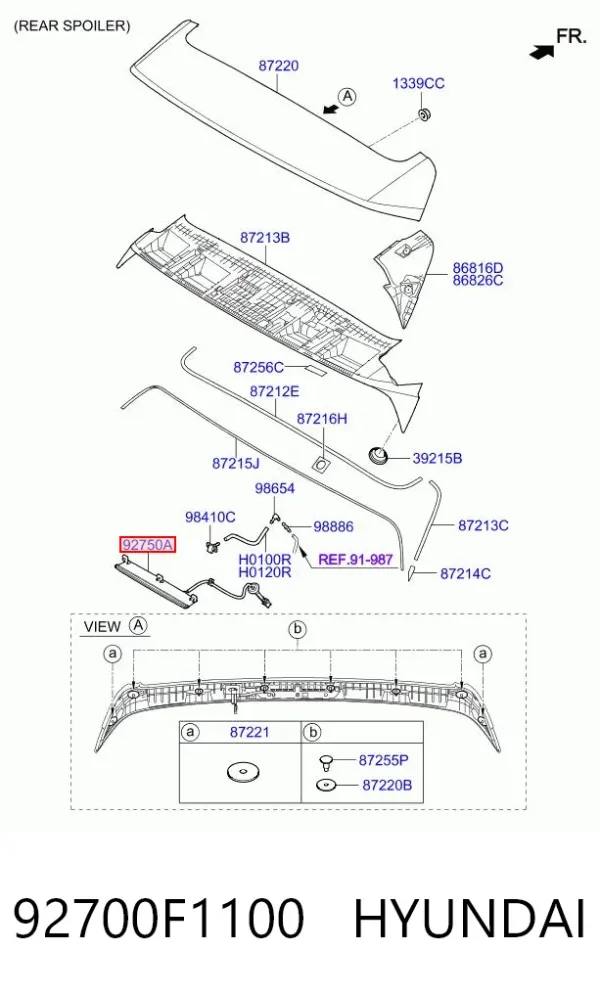 Задній стоп 92700F1100 Hyundai/Kia