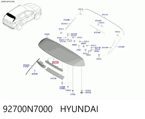 Задній стоп 92700N7000 Hyundai/Kia