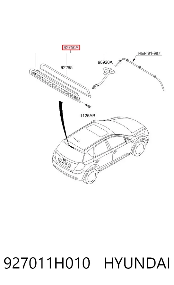 Задній стоп KIA Ceed ED