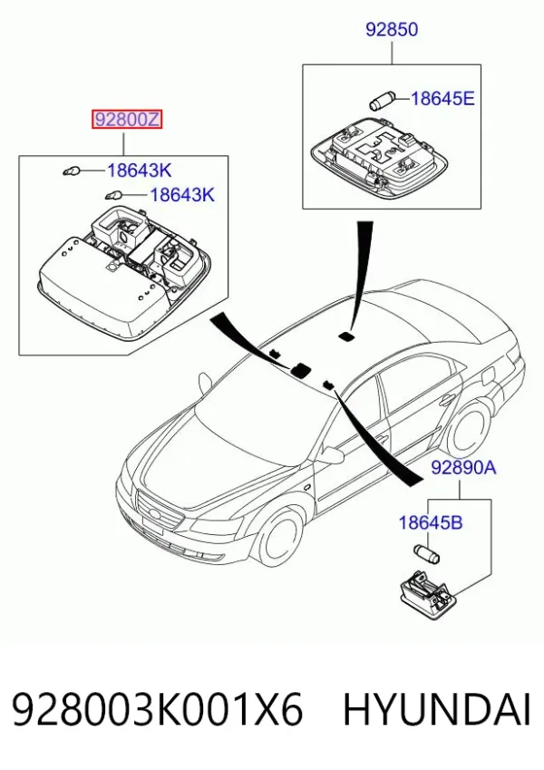  928003K001X6 Hyundai/Kia