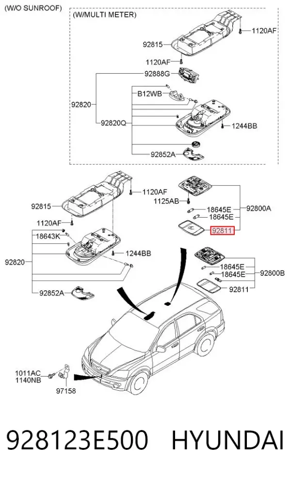  928123E500 Hyundai/Kia