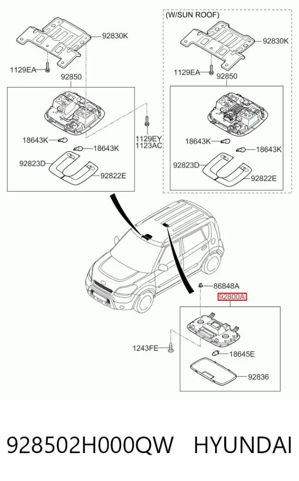  928502H000QW Hyundai/Kia