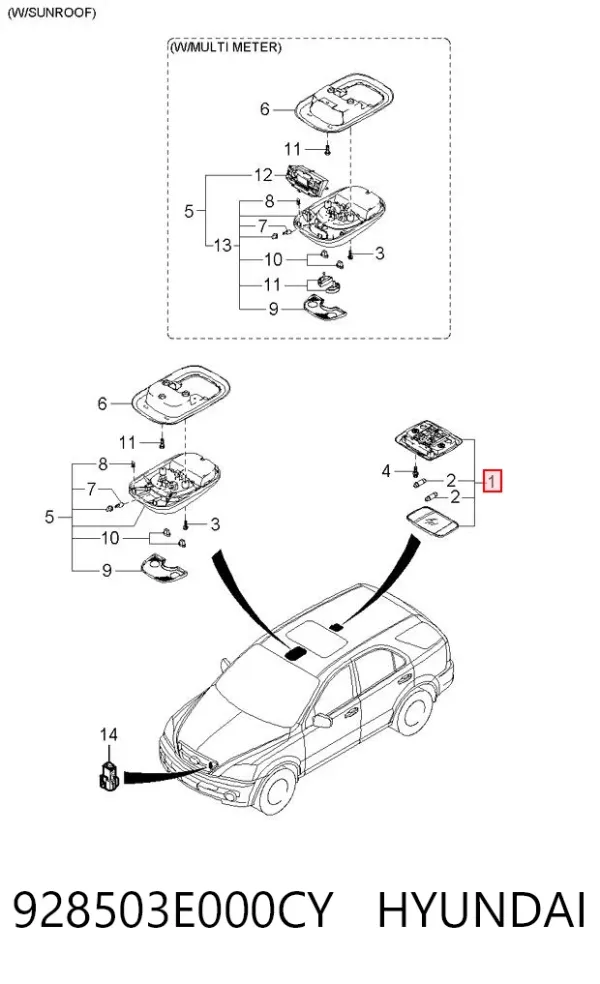  928503E000CY Hyundai/Kia