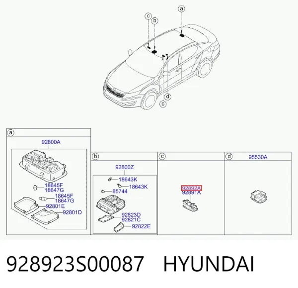  928923S00087 Hyundai/Kia
