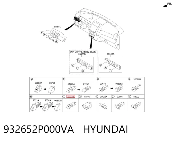  932652P000VA Hyundai/Kia
