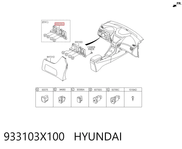  933103X100 Hyundai/Kia