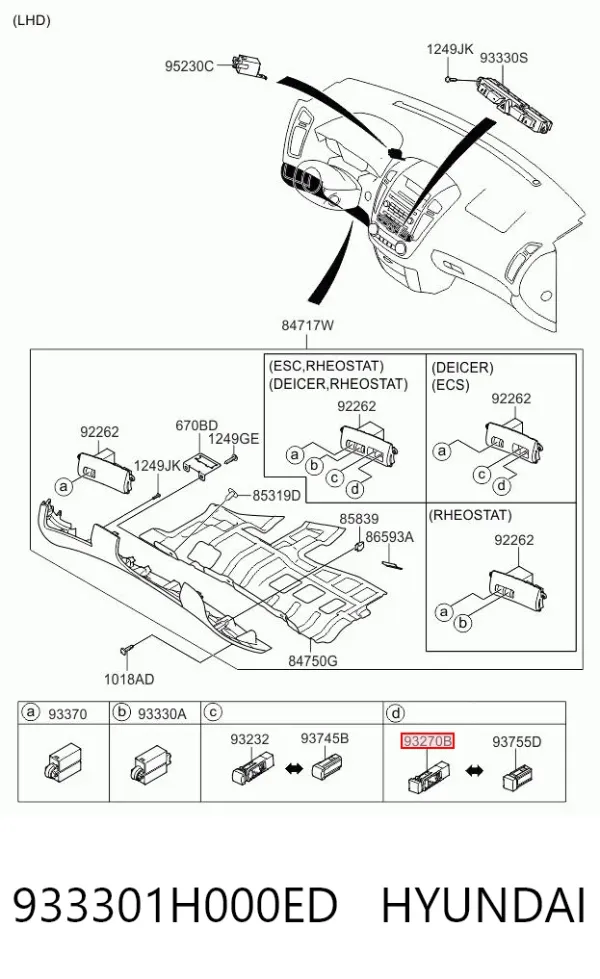  933301H000ED Hyundai/Kia