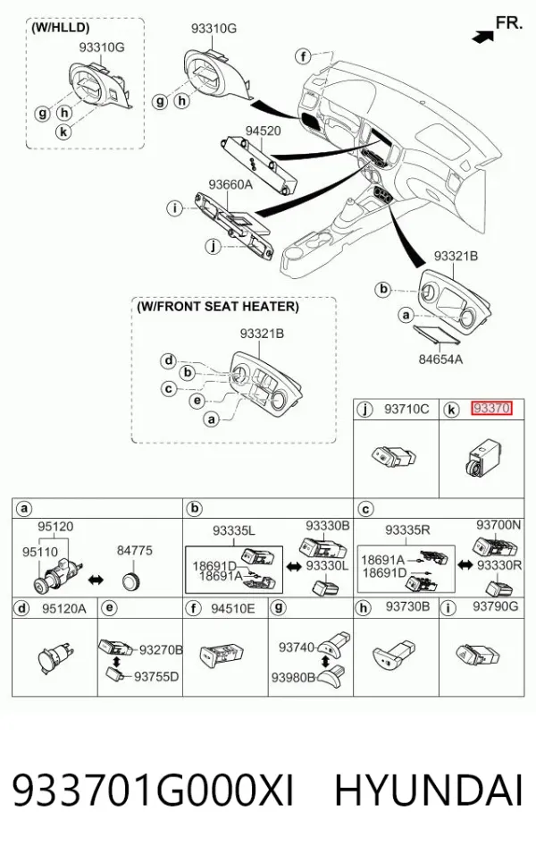  933701G000XI Hyundai/Kia