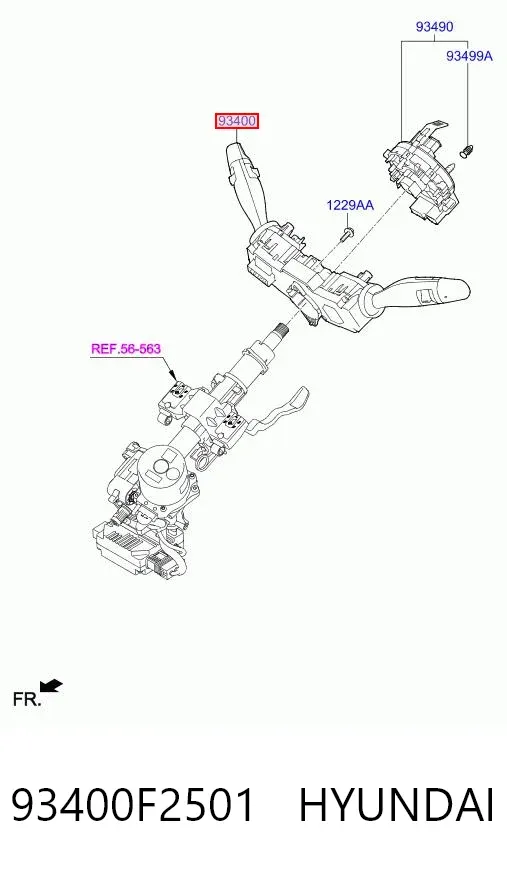Підрульовий перемикач 93400F2501 Hyundai/Kia