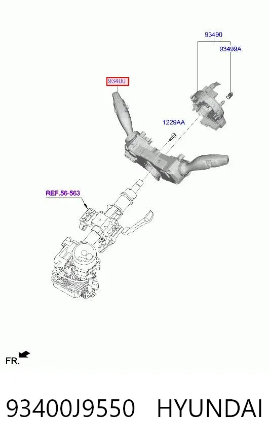 Підрульовий перемикач 93400J9550 Hyundai/Kia