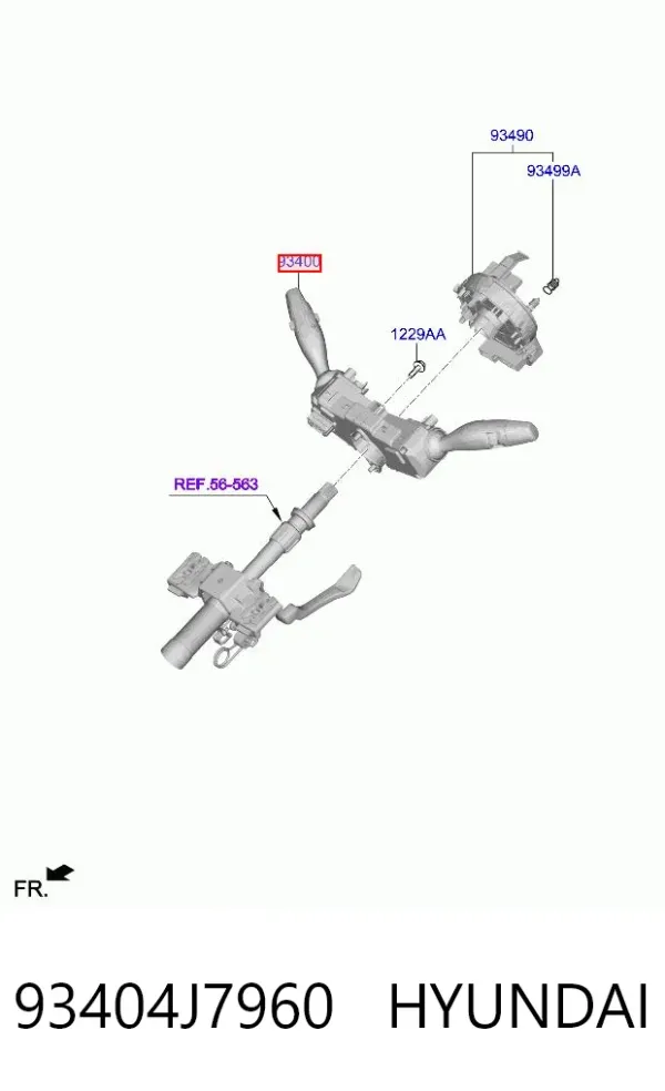 Підрульовий перемикач 93404J7960 Hyundai/Kia