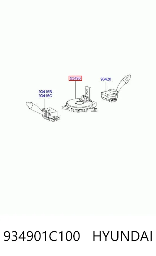 Шлейф керма 934901C100 Hyundai/Kia