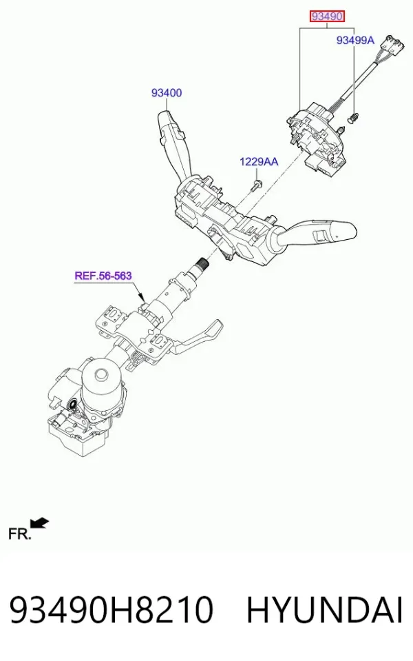 Шлейф керма 93490H8210 Hyundai/Kia