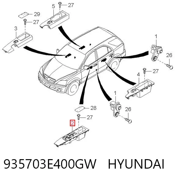  935703E400GW Hyundai/Kia