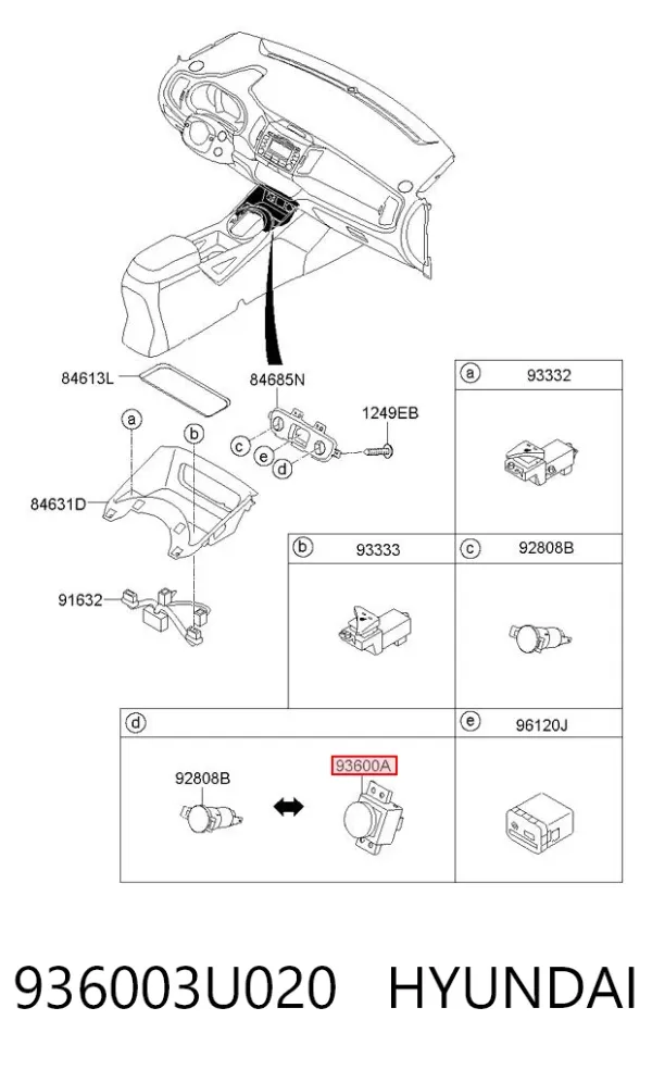  936003U020 Hyundai/Kia