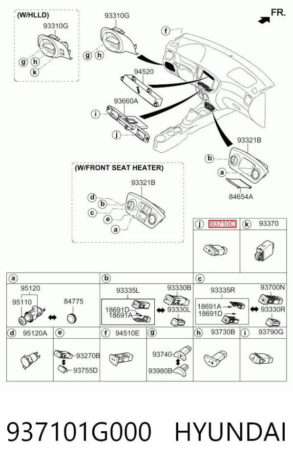  937101G000 Hyundai/Kia