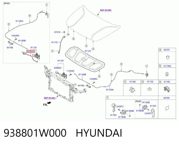  938801W000 Hyundai/Kia