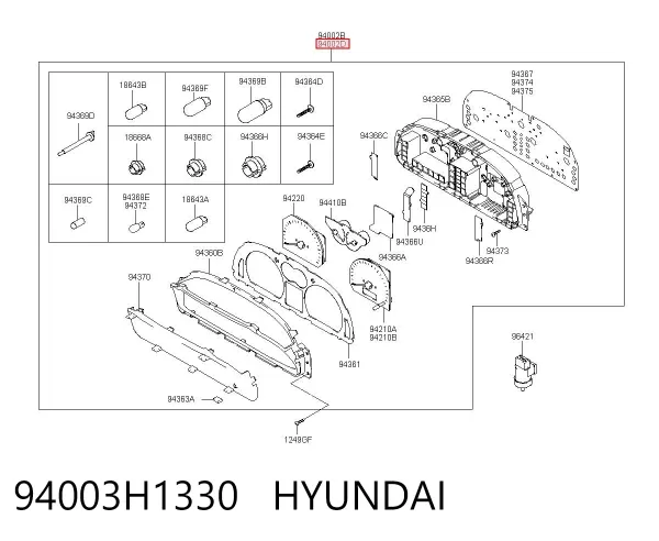 Приладова дошка-щиток приладів 94003H1330 Hyundai/Kia