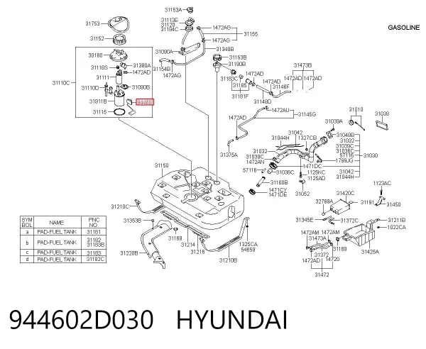 Датчик рівня палива 944602D030 Hyundai/Kia
