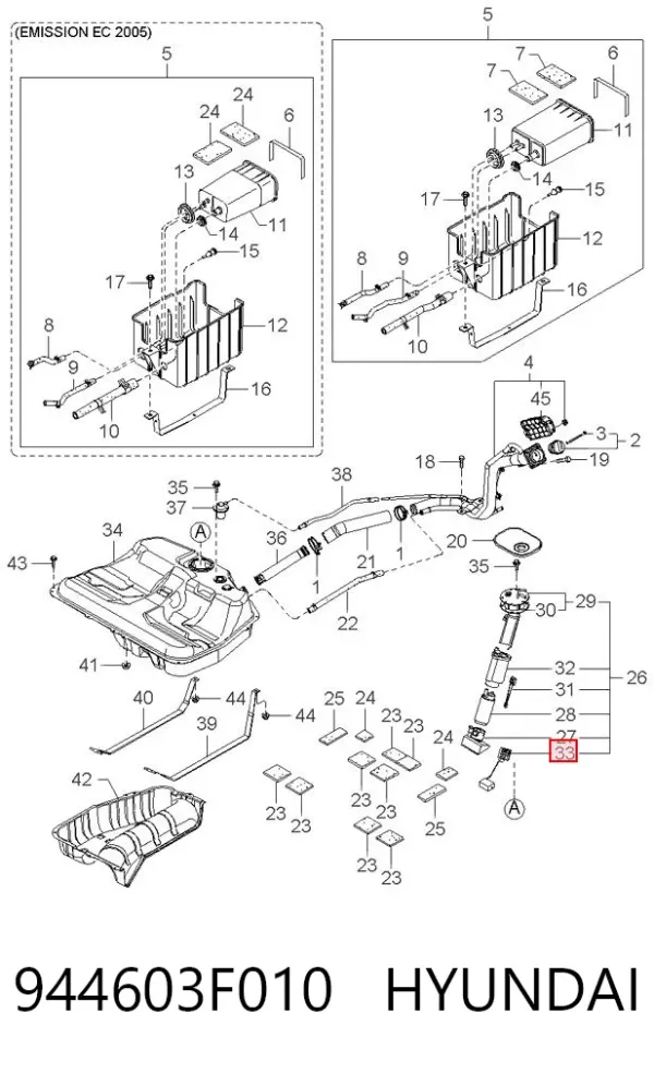 Датчик рівня палива 944603F010 Hyundai/Kia