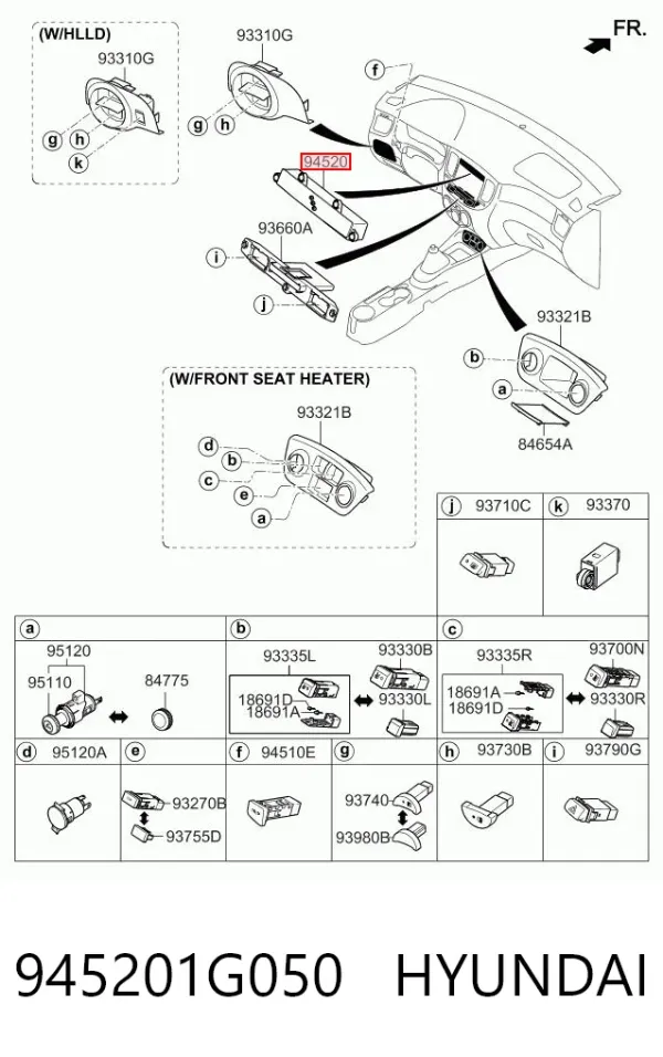 945201G050 Hyundai/Kia