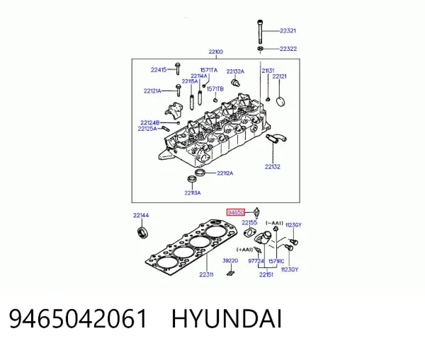 Датчик температури охлоджуючої рідини, на прилад 9465042061 Hyundai/Kia