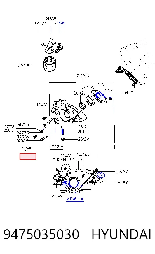 Датчик тиску масла 9475035030 Hyundai/Kia