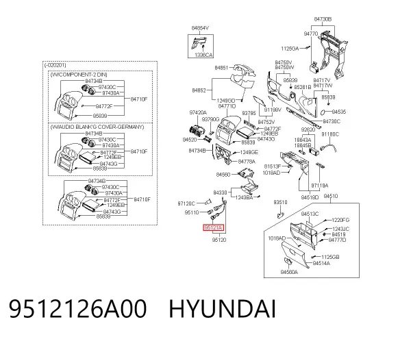  9512126A00 Hyundai/Kia