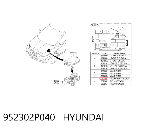 Реле електричне багатофункціональне 952302P040 Hyundai/Kia
