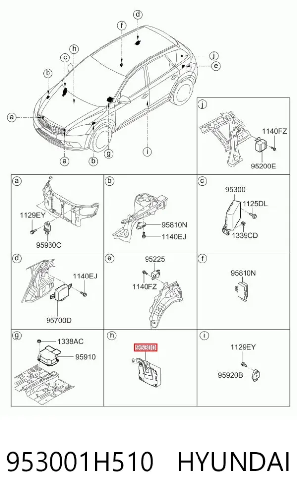 Блок комфорту 953001H510 Hyundai/Kia