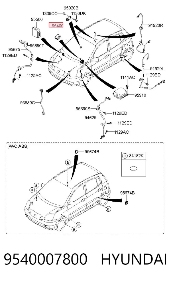 Модуль управління (ЕБУ) іммобілайзеру 9540007800 Hyundai/Kia